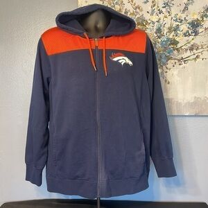 Fanatics Men Broncos Zipper Hoodie Jacket Size 3XL